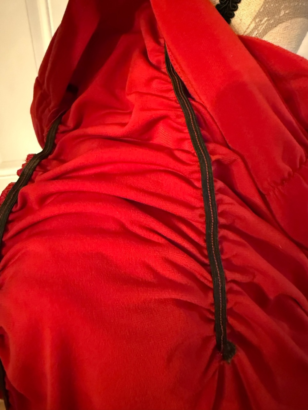 Joseph Ribkoff Red Ruched Tank Top - Picture 6 of 7